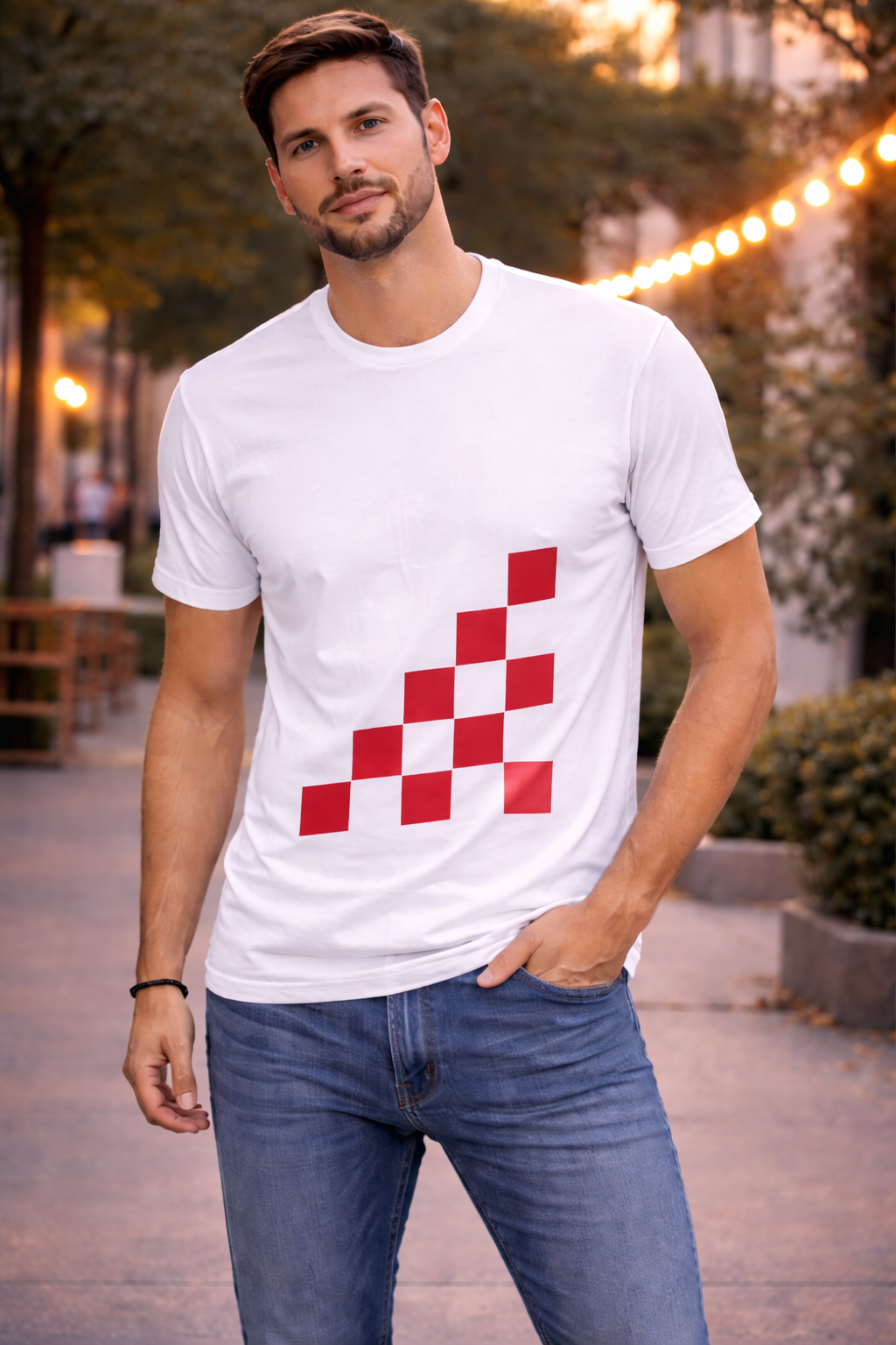 Herren T-Shirt Würfel
